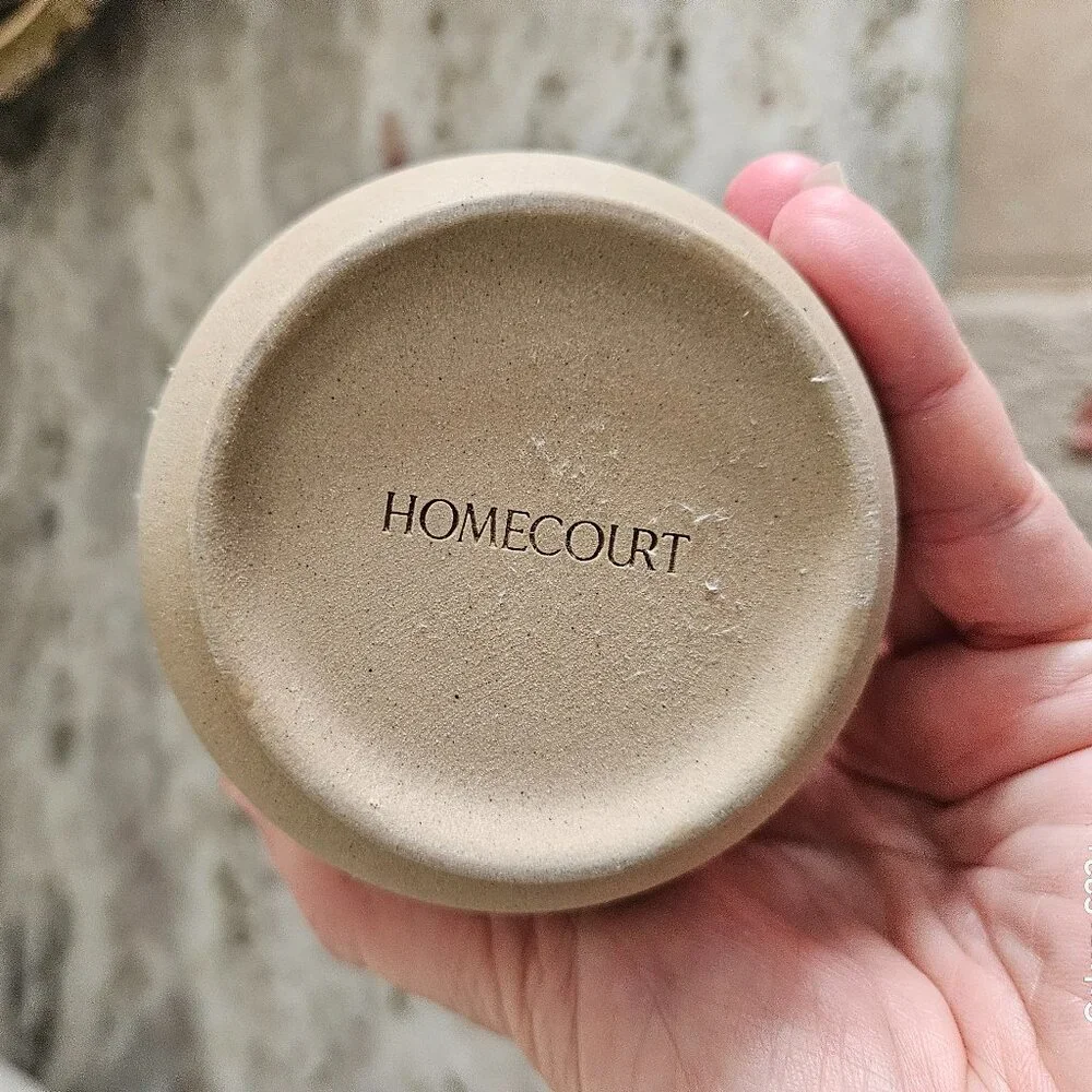 NEW HOMECOURT FLOWER FLORAL STEEPED ROSE CERAMIC SCENTED WICK CANDLE